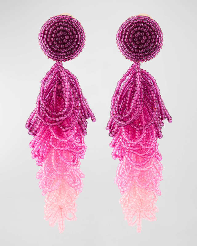 Looped Tassel Clip-On Earrings
